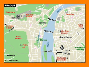 mapa praga