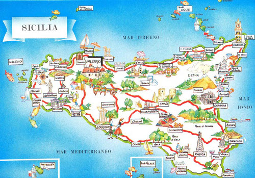 mapa de Sicilia