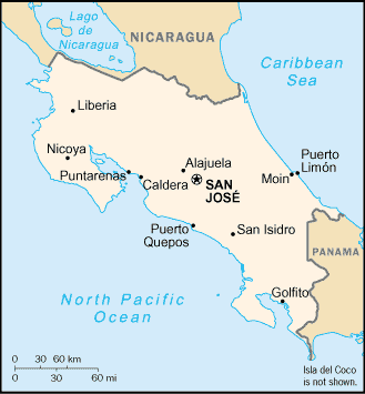 mapa de costa rica 