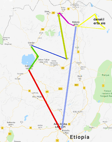 mapa de la ruta mapa de la ruta