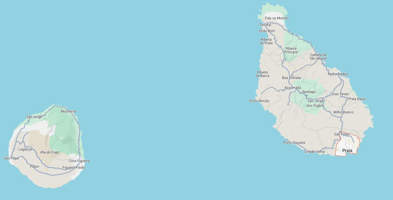 mapa de Cabo Verde