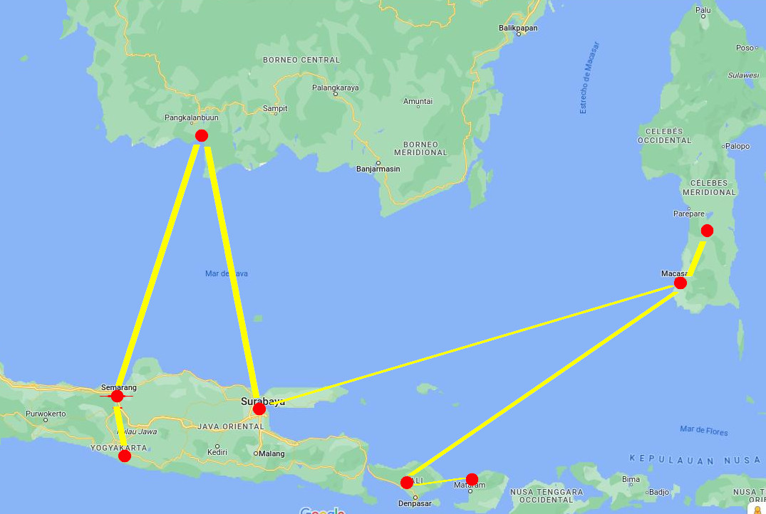mapa de la ruta 