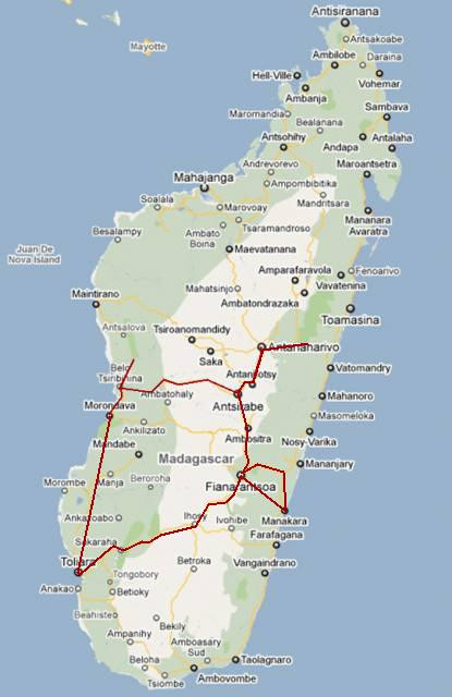 mapa de la ruta mapa de la ruta