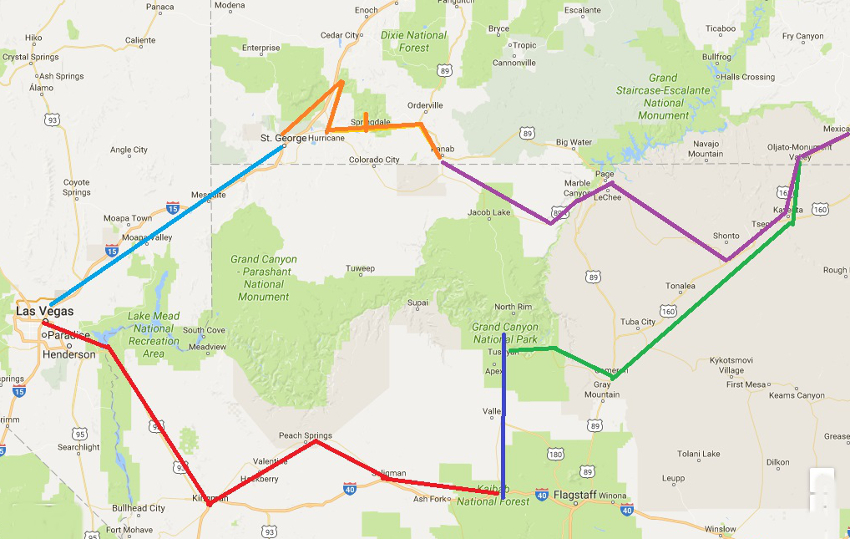mapa de la ruta 