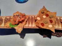 tartar de caracol y dipa de esturion